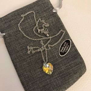 Swarovski Element Crystal AB Heart necklace
